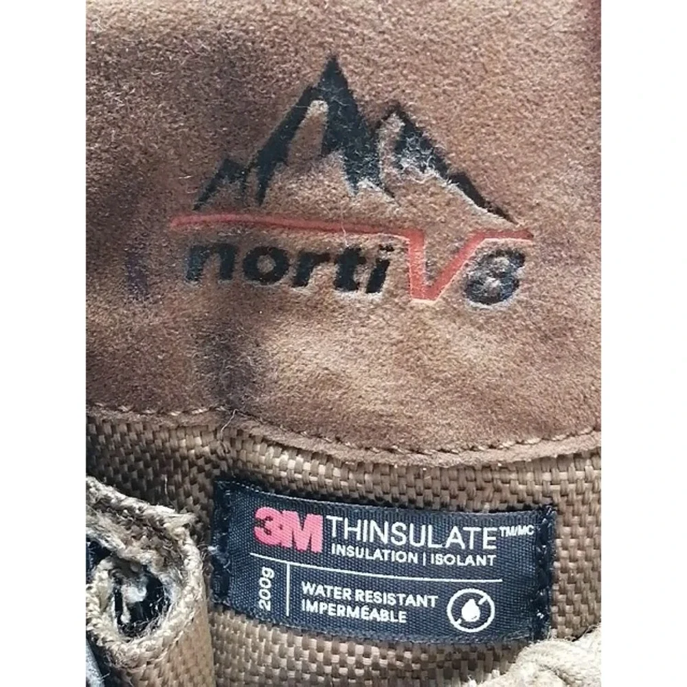 Nortiv8 Boots Mens Brown 9 Hiking Winter Duck Shoe Leather Waterproof 170390-M